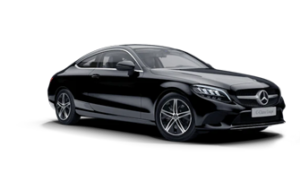 Clase C Coupe de Mercedes-Benz en color negro, autos deportivos