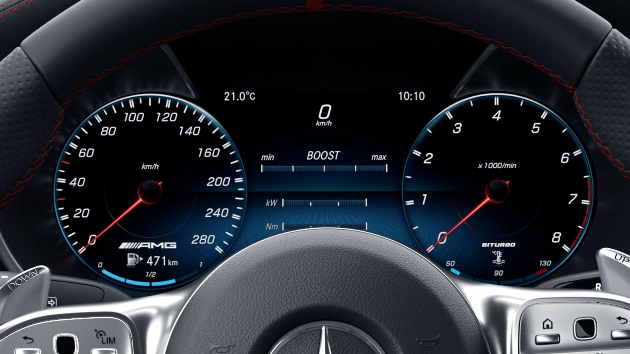 Tablero digital de la innovadora Clase C Cabriolet AMG de Mercedes-Benz