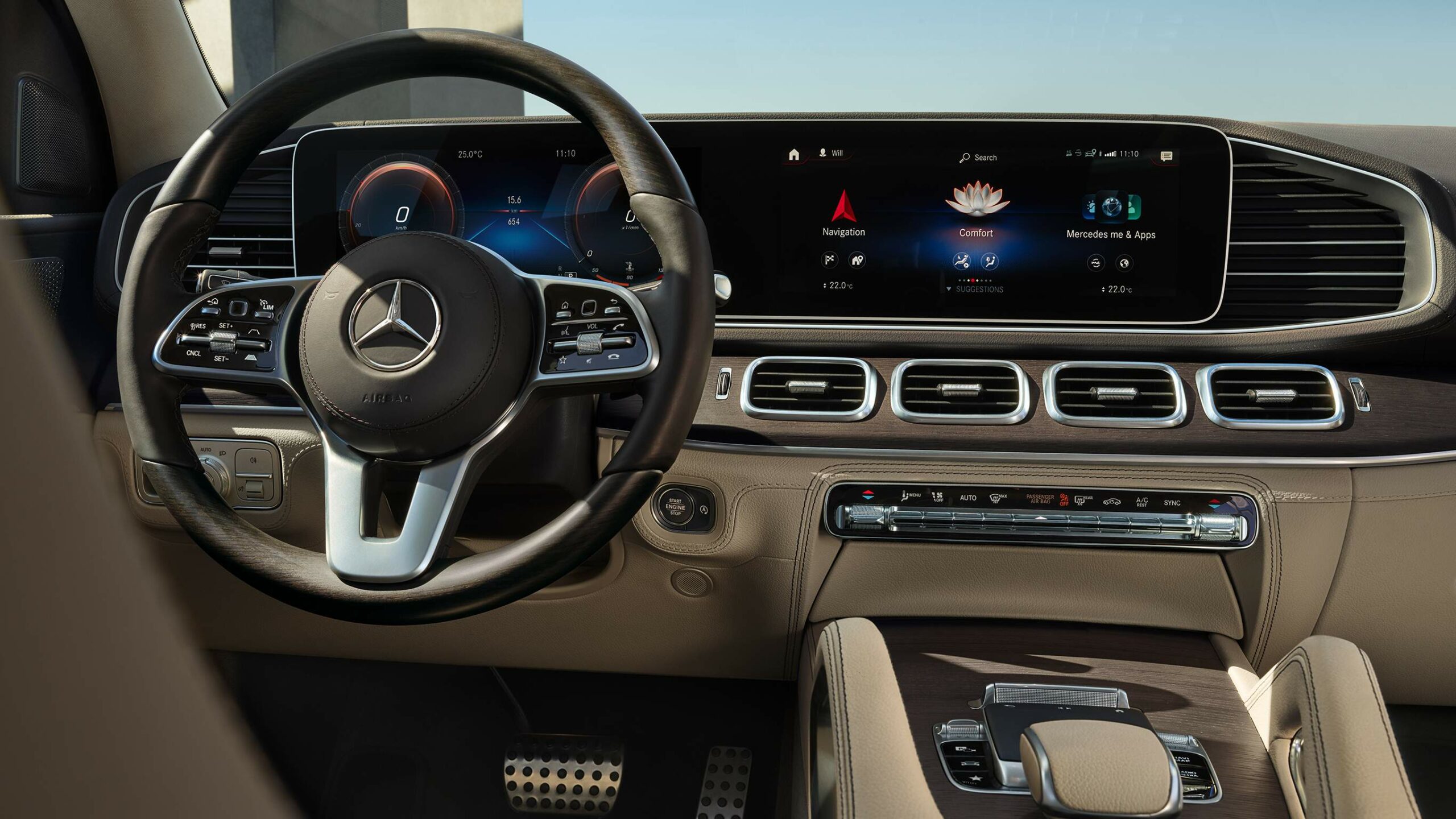 Confort de manejar la lujosa GLS SUV de Mercedes-Benz