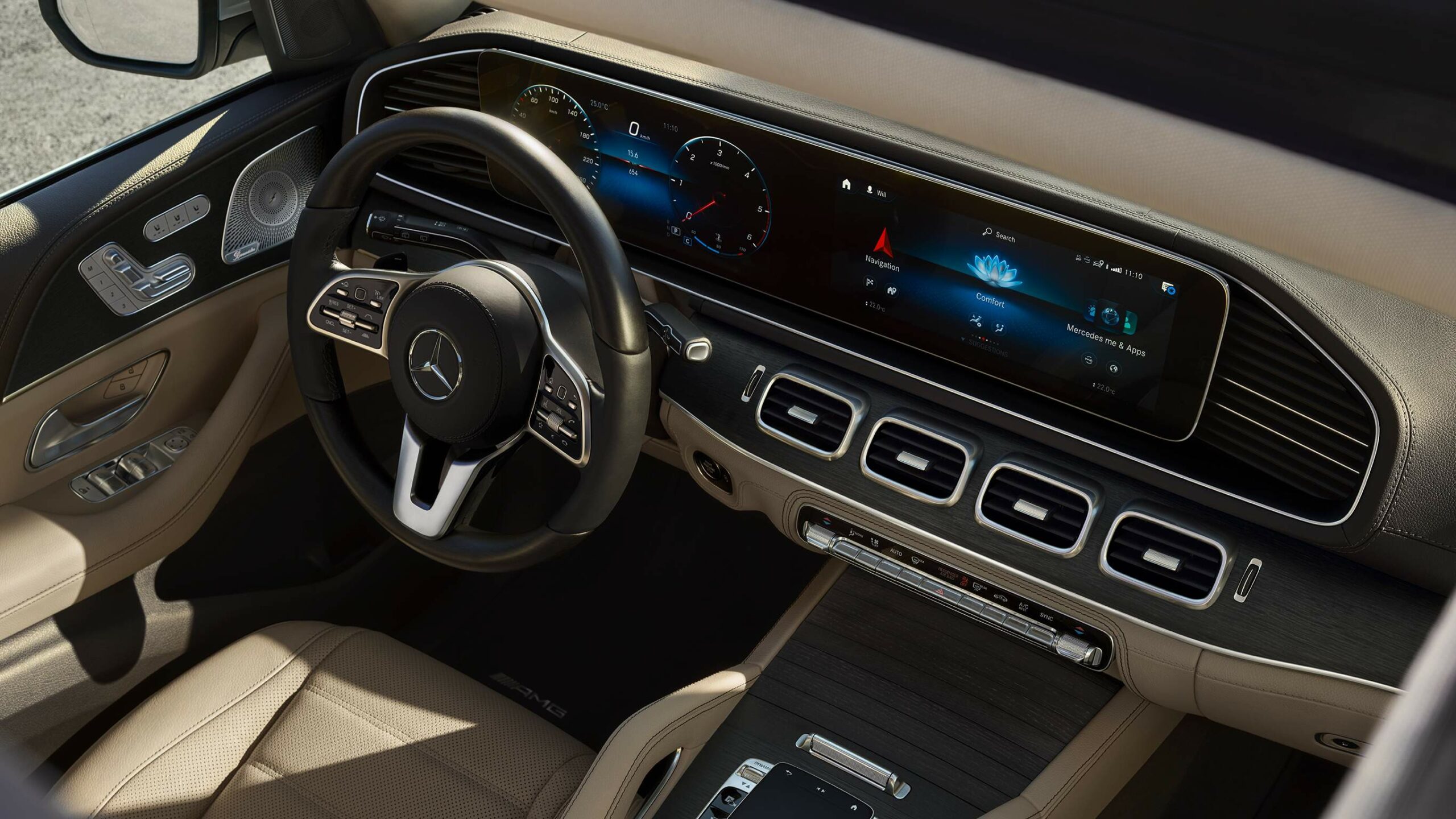 Diseño interior de la GLS SUV de Mercedes-Benz, camionetas de lujo