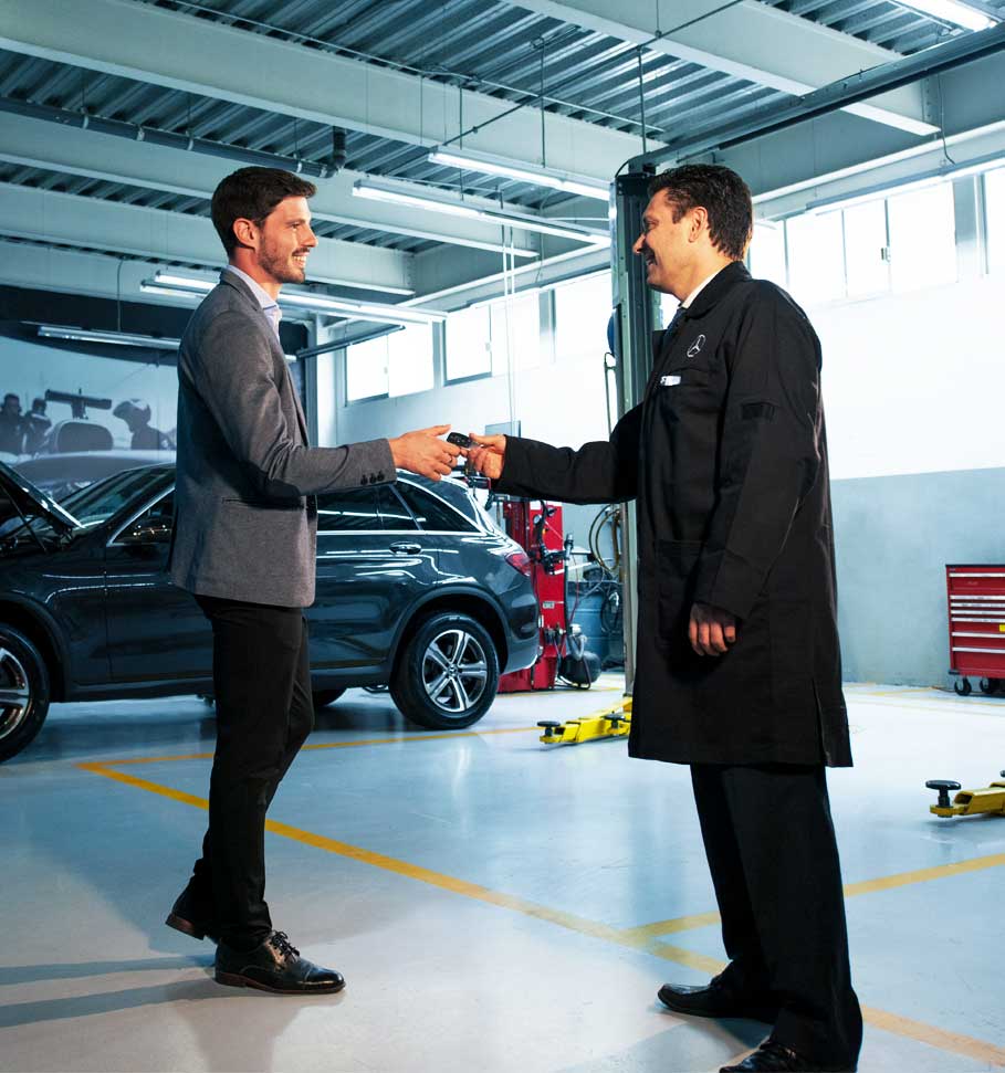Nos comprometemos con la entrega puntual en mantenimientos preventivos en los talleres de Mercedes-Benz.